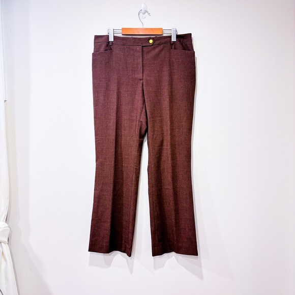 CALVIN KLEIN Brown wide leg pants | Tailored office essential | Size 10 * - Picture 6 of 10